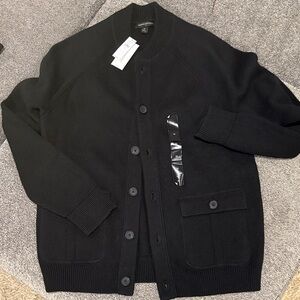 Men's Black Sweater button up. BR size Medium.